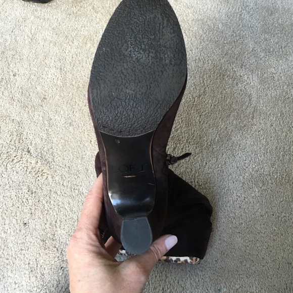 Loft brown faux suede boots - Picture 2 of 3